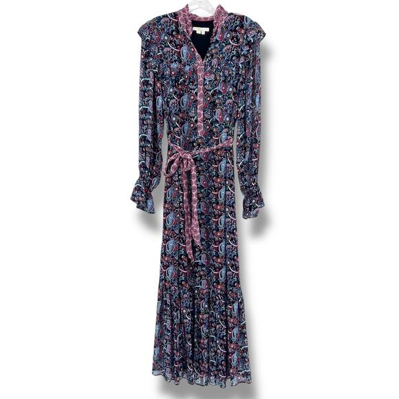 Boden Black Frill Tiered Maxi Dress Cottagecore Prairie Modest Womens Sz 6 - Picture 4 of 13